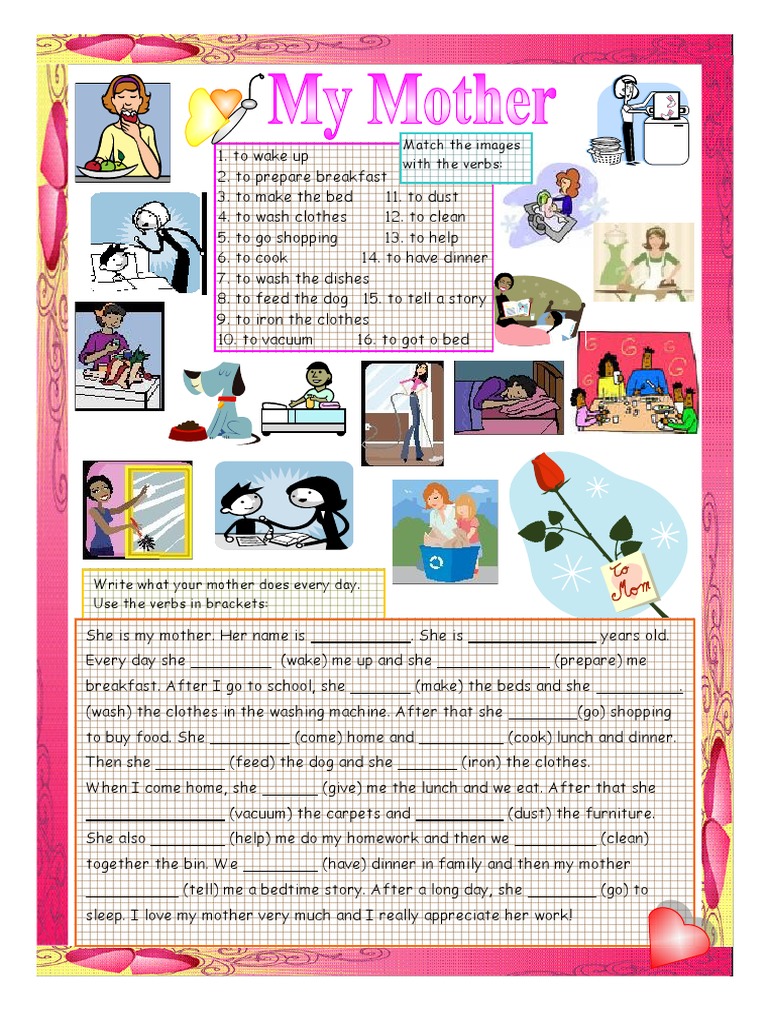 My Mother's Daily Routine Explained | PDF