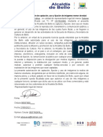 Autorización uso imágenes menores Alcaldía Bello