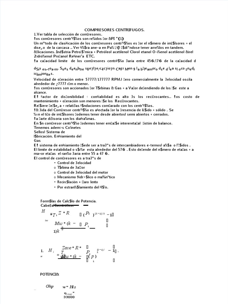 Compresores Centrífugos según API 617 | PDF