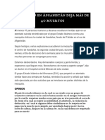 Atentado en Afganistán Deja Más de 40 Muertos, Opinion