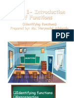 WEEK 1 - Introduction of Functions