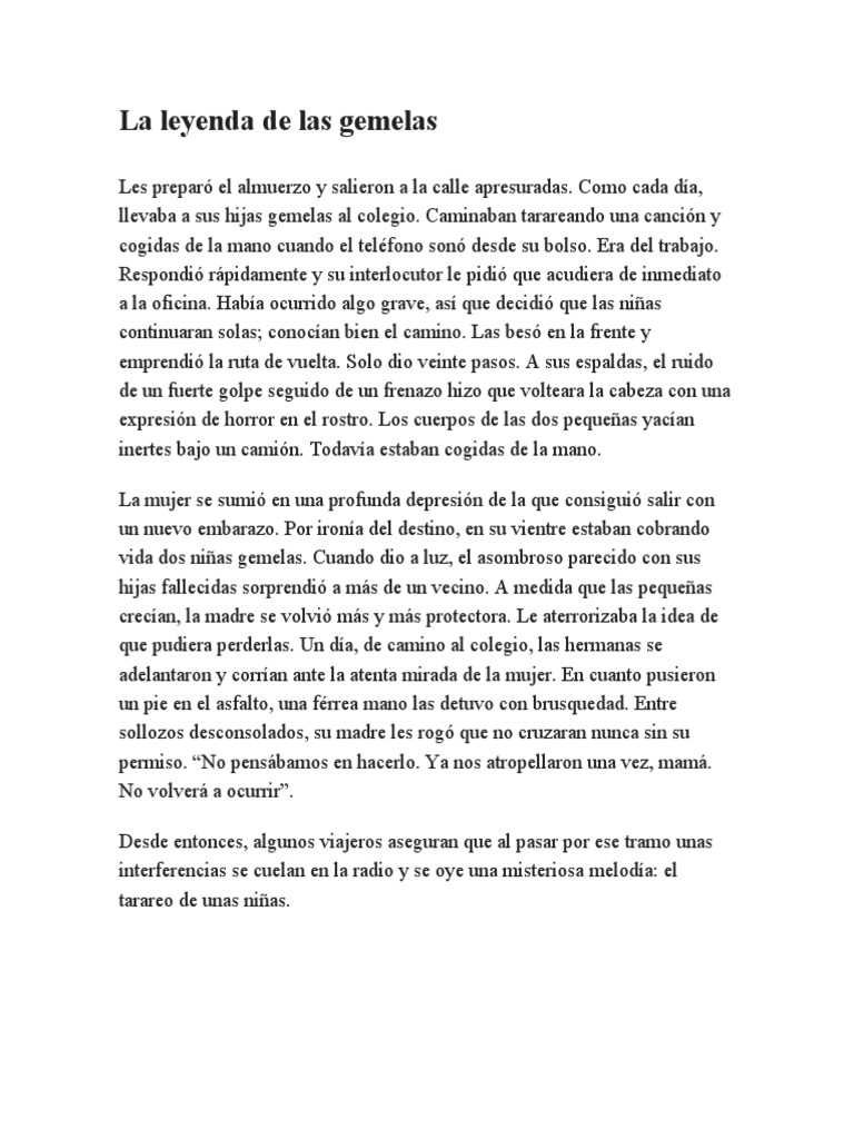 La Leyenda de Las Gemelas | PDF