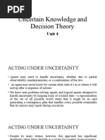 Unit IV Uncertain Knowledge and Decision Theory