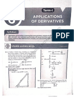Maths Sample Paper Application of Derivations