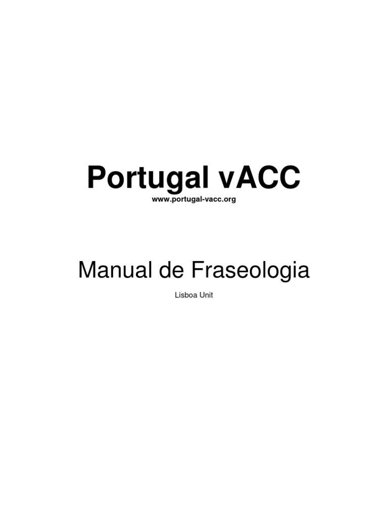 Manual de Fraseologia Air Traffic Control Phraseology Manual for
