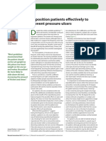 Reposition Patients Effectively To Prevent Pressure Ulcers: Clinical Practice