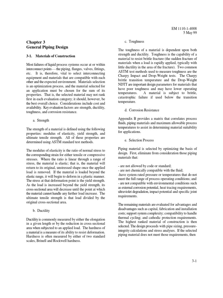 Piping Design | PDF | Strength Of Materials | Deformation (Engineering)