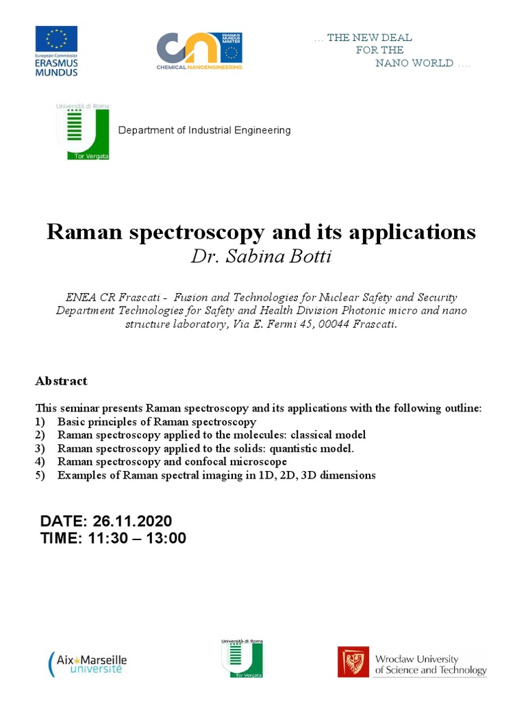 Raman Spectroscopy Applications Seminar | PDF