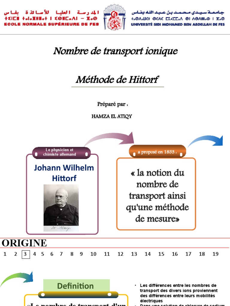 Nombre de Transport Ionique Méthode de Hittorf PDF Ion Électricité