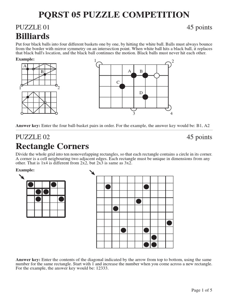 Puzzle Enthusiasts Challenge | PDF | Rectangle | Mathematics