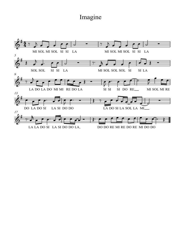 Imagine - Partitura Completa | PDF
