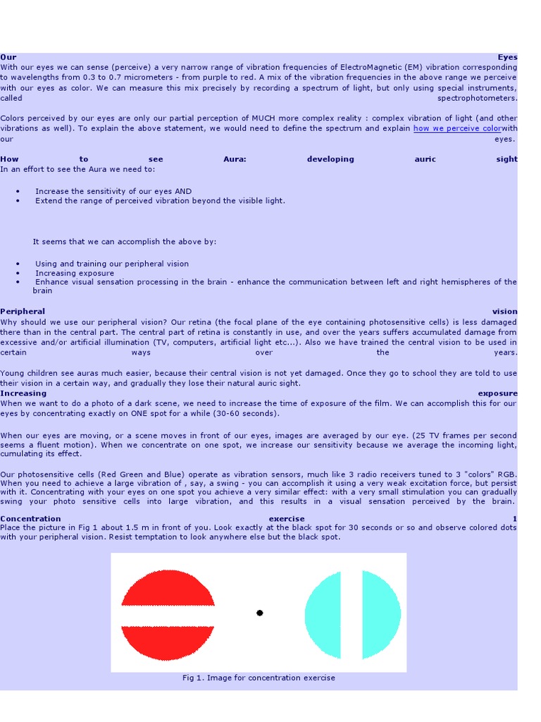 Understanding Auric Sight and Color Perception | PDF | Visual ...