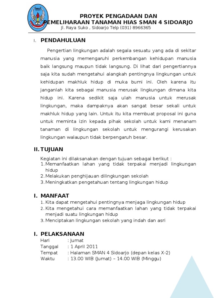 Proposal Lingkungan Hidup