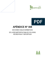 Apéndice 008 - Secciones Viales Normativas de La Red Metropolitana de Ciclovías Recreativas y Deportivas