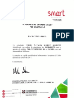 Certificado de aprobación de módulo PRE-INTERMEDIO de inglés