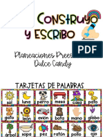 Leo, Construyo y Escribo Tarjetas de Palabras Dulce Candyv