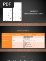 Test Scenario Example: Calculator