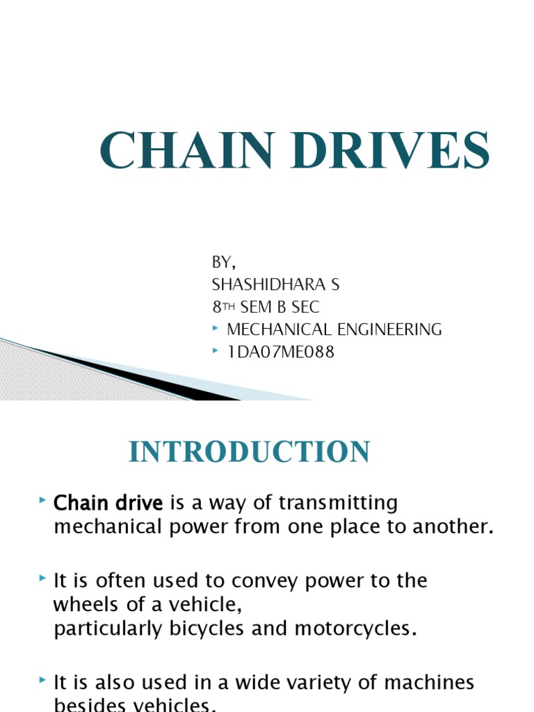Chain Drives PDF Machines Transportation Engineering