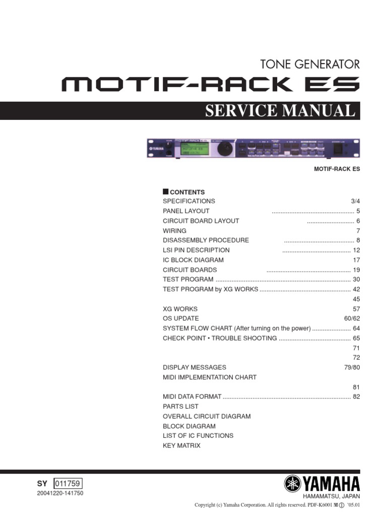 Service Manual: Motif-Rack Es | PDF | Electrical Connector | Solder