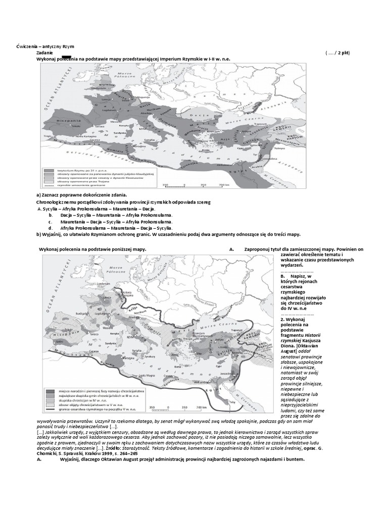 Przeczytaj Fragment Tekstu Rzymskiego Historyka Kasjusza Diona