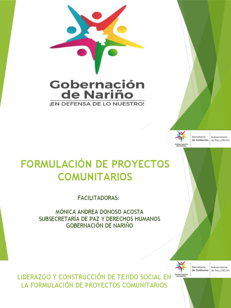 Módulo 1. Liderazgo y Construcción de Tejido Social en La Formulación ...