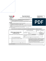 Money Order Claim Card Instructions