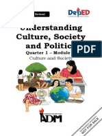 Understanding Culture, Society and Politics: Quarter 1 - Module 2