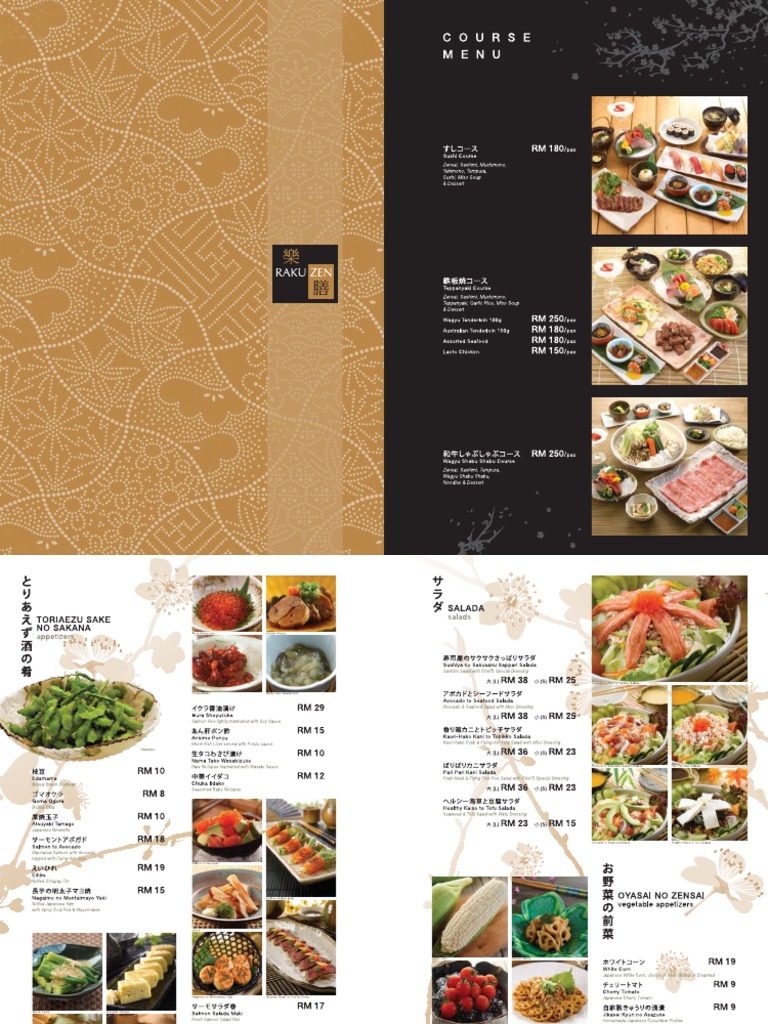 Rakuzen menu discount