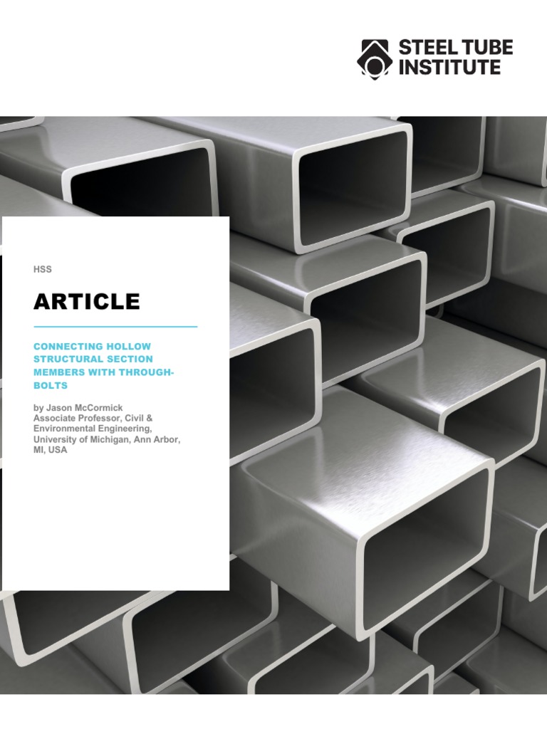 article-connecting-hollow-structural-section-members-with-through