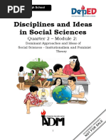 DISS Mod8 Dominant Approaches and Ideas of Social Sciences Insitutionalism and Feminist Theory