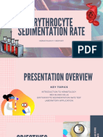 Erythrocyte Sedimentation Rate: Hematology 1 Report