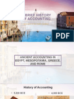 A Brief History of Accounting from Ancient Times to the 21st Century