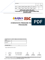 Hydrostatic Pressure Testing Procedure: Petronas Rapid Project Package 14 - Utilities, Interconnecting, Offsite Units