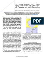 Design of A Chipless UWB RFID Tag Using CPW Circular Monopole Antennas and Multi-Resonators