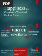 Happiness As Constitute of Moral and Cardinal Virtue