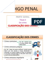 Classificação dos crimes - Direito Penal