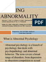 Defining Abnormality: Prepared By: JOY NOVERO-BABAAN Cavite State University