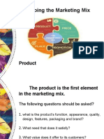 Developing The Marketing Mix: Product