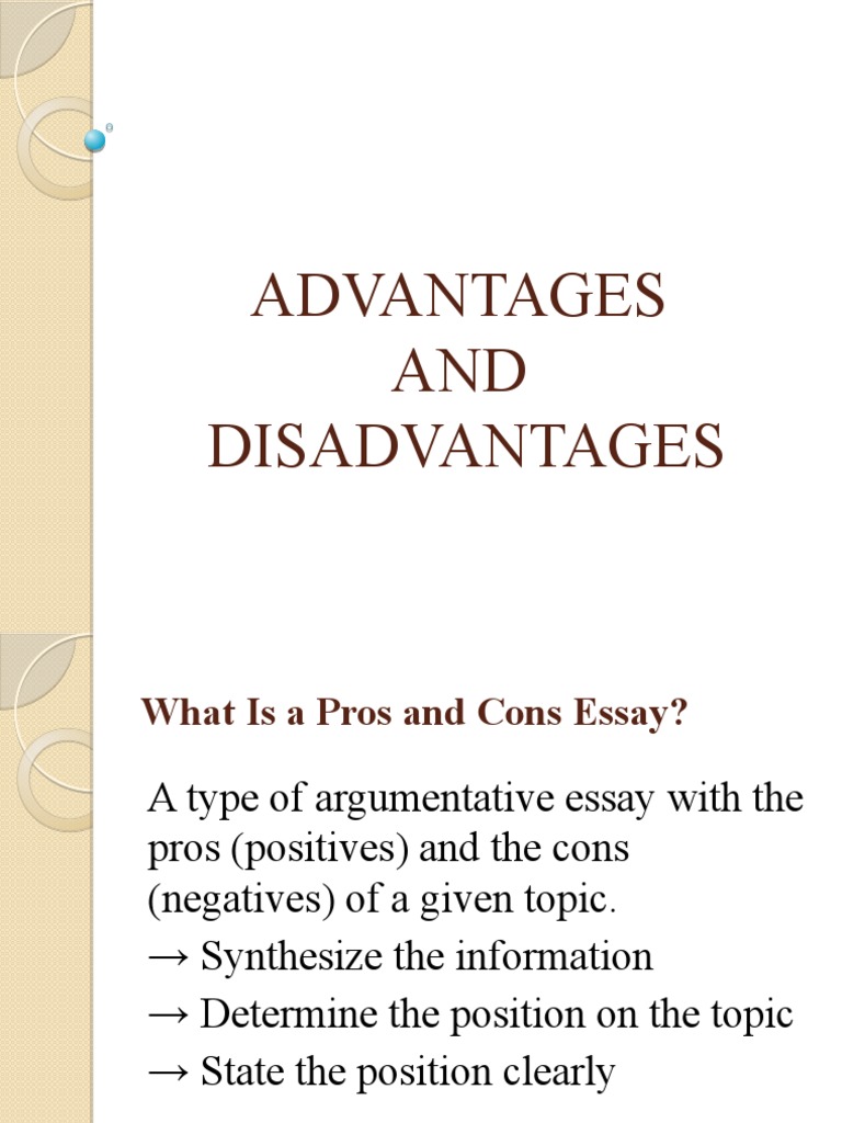 Advantages AND Disadvantages PDF Professional Wrestling Essays