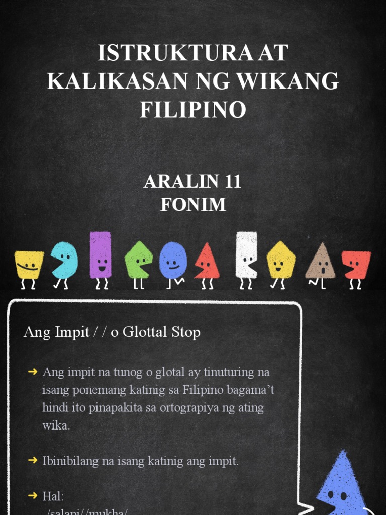 presentation in filipino language