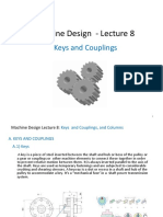 Machine Design Lecture: Keys, Couplings and Columns