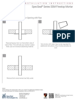 SSM Firestop Mortar Installation Sheet