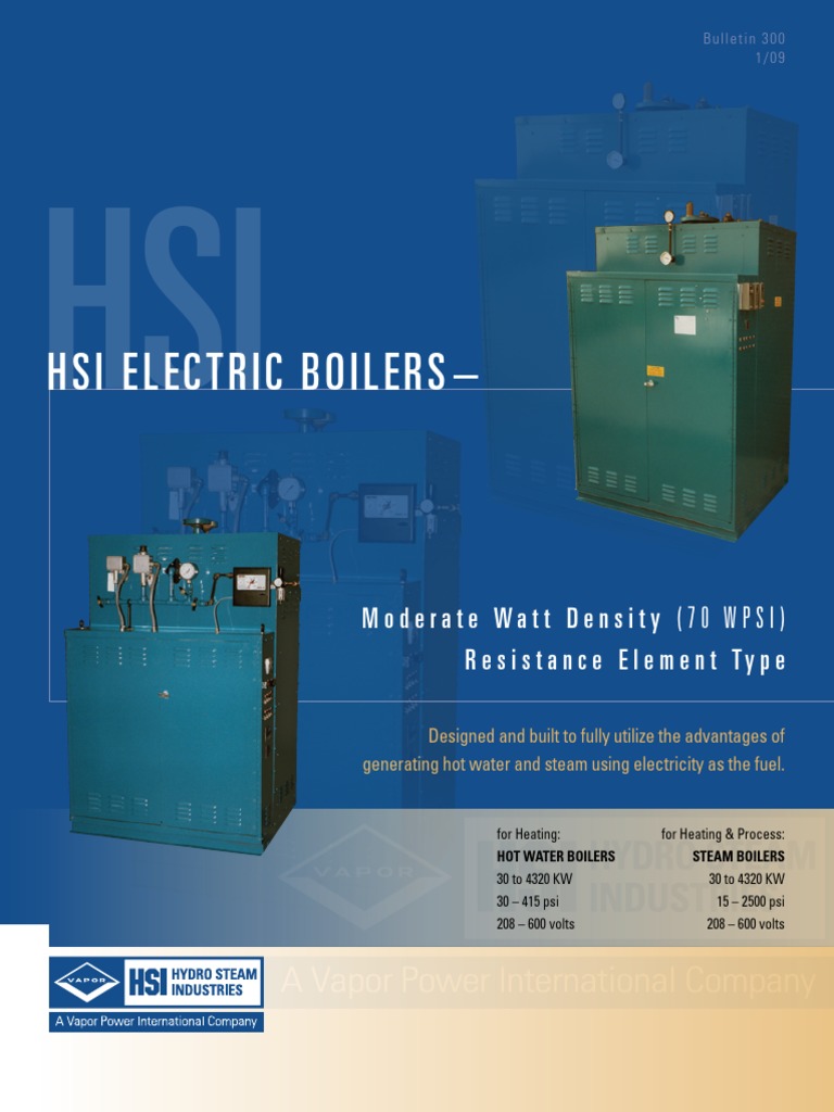 HSI Electric Brochure PDF Water Heating Boiler