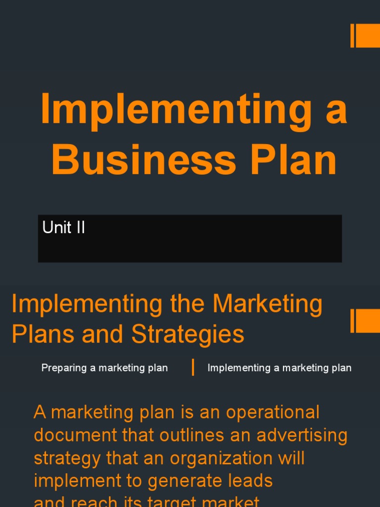 Marketing Plan Implementation Guide | PDF | Marketing | Sales
