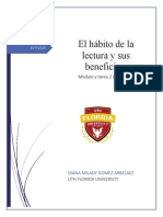 modulo y tarea de español 2 ensayo sobre el habito de la lectura y su importancia 