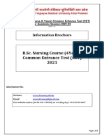 B.Sc. Nursing Course (4years) Common Entrance Test (CET) 2021