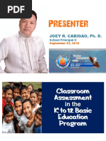 Classroom Assessment in The K To 12 Basic Education Program