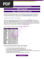 National Calendar of India Types of Calendar UPSC Notes