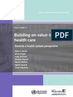 Building On Value-Based Health Care
