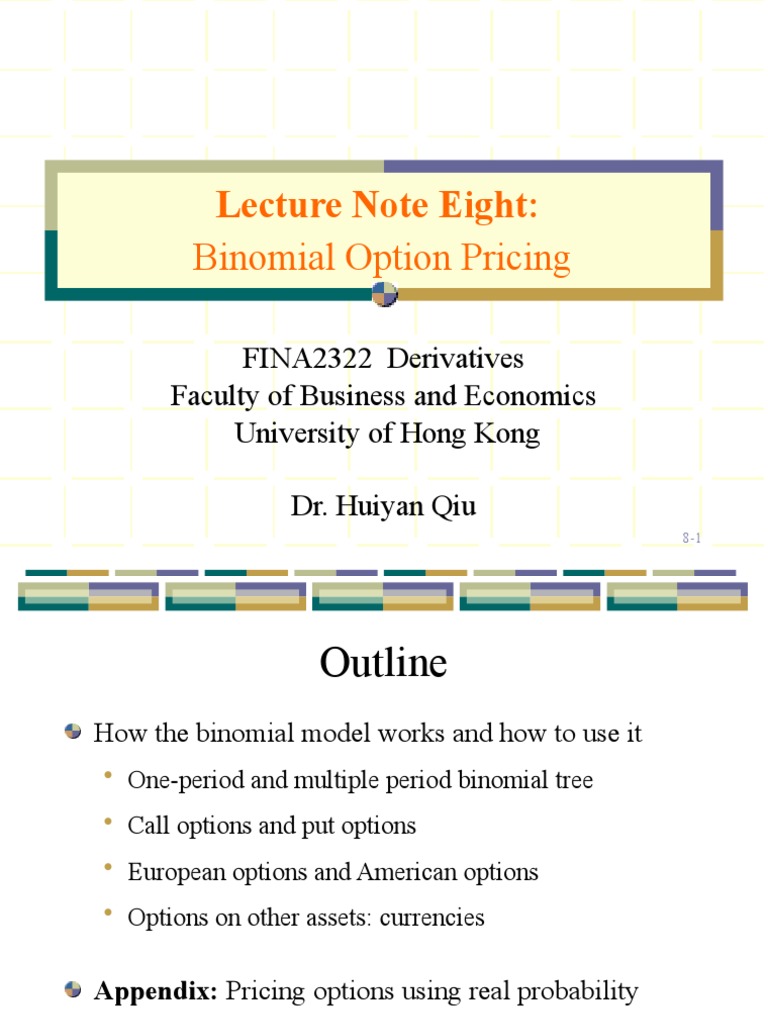 Derivatives - 8 - Binomial Option Pricing Model | PDF | Option (Finance ...